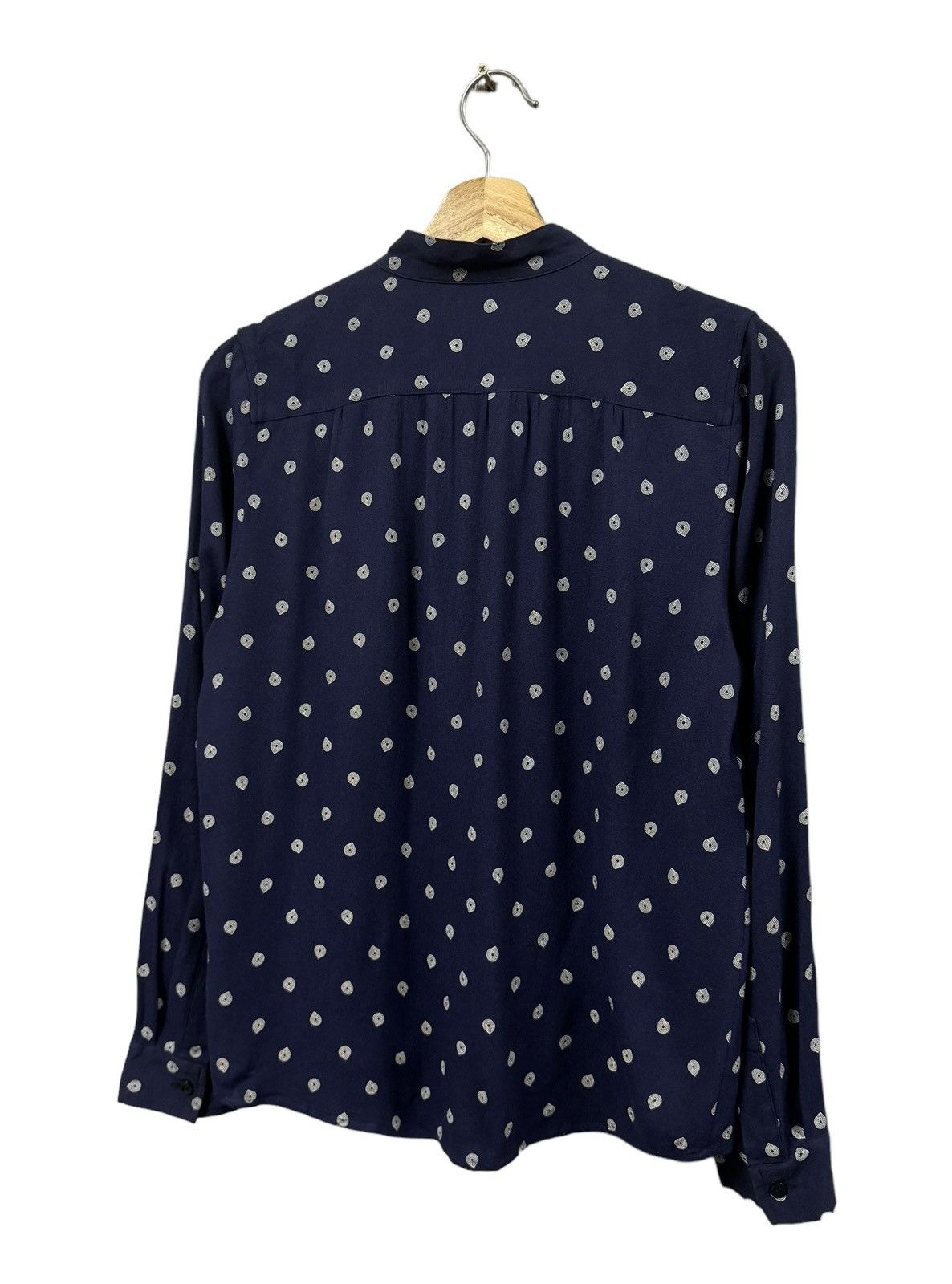 A.P.C. Vtg🔥A.P.C Printed Design Mandarin Collar Rayon Button Up Size US M / EU 48-50 / 2 - 10 Thumbnail