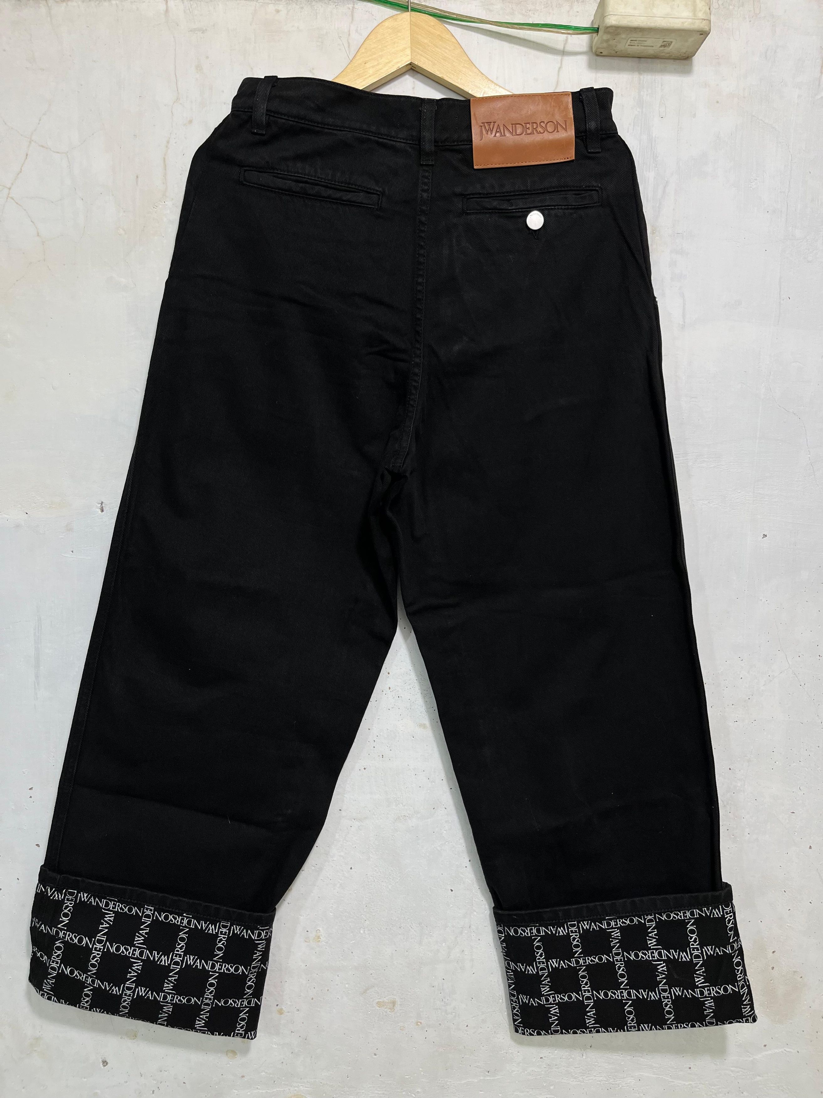 JW Anderson JW Anderson Black Logo Grid Cuff Jeans Size US 30 / EU 46 - 3 Thumbnail