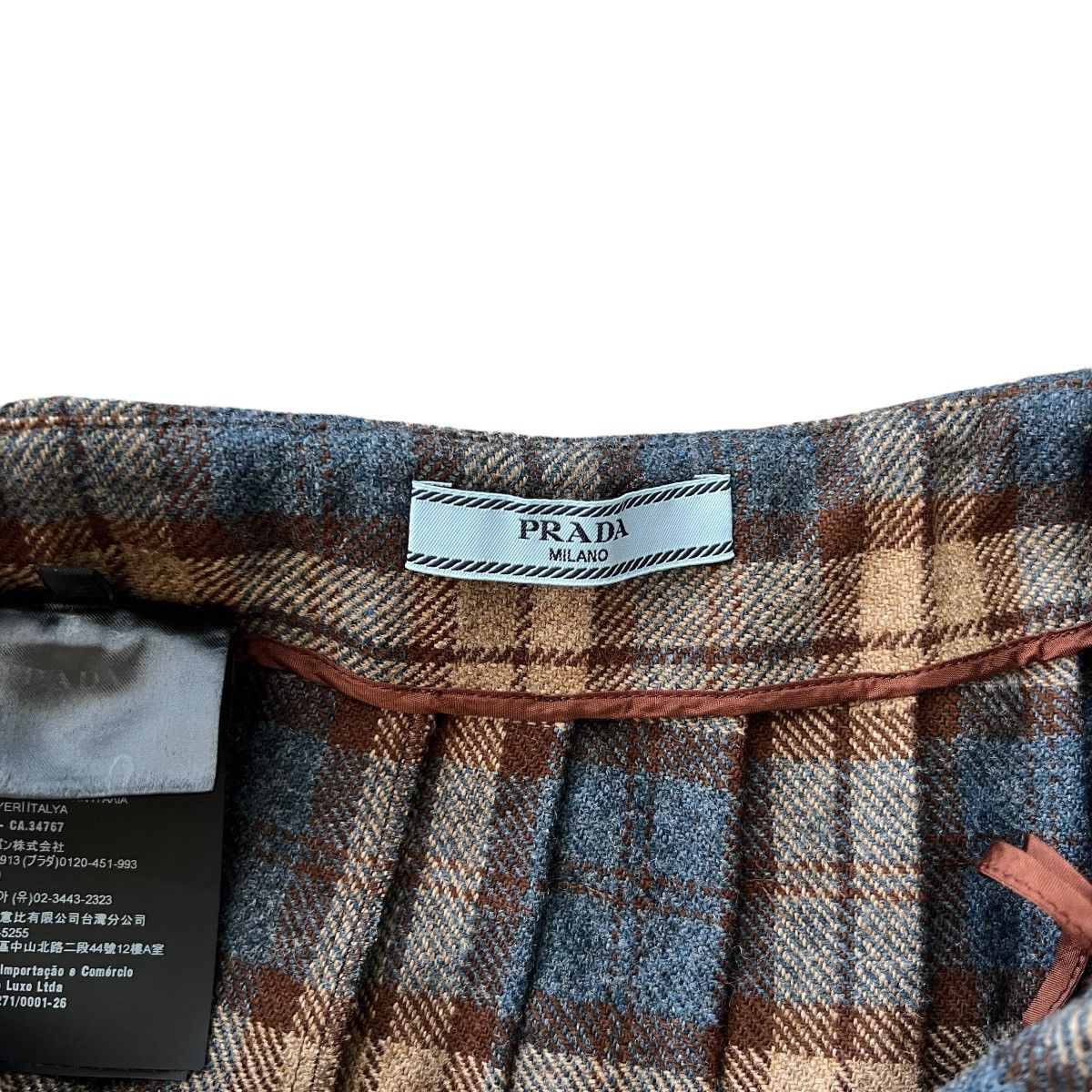 Prada PRADA RAF SIMONS 2024AW Check Wool Twill Shirt & Skirt Setup Size S / US 4 / IT 40 - 18 Thumbnail