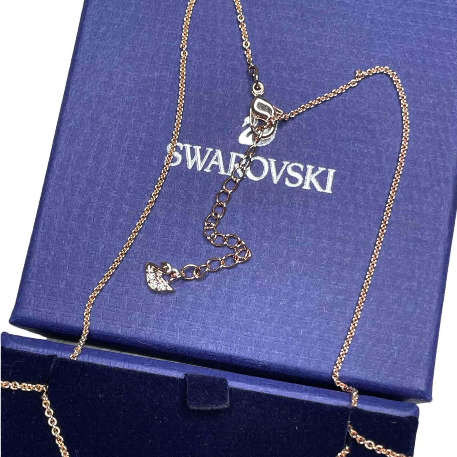 Swarovski Swarovski Lovely Dark Gray Crystal Heart Rose Gold Necklace Size ONE SIZE - 5 Thumbnail