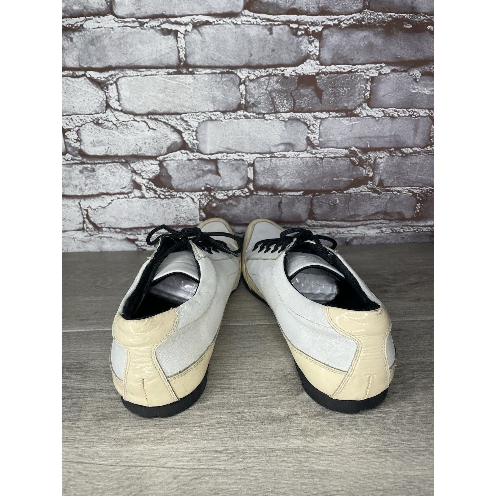 Vice Le Voice White Patent Leather Pointed Toe Oxfords Dress Shoe Size US 10.5 / EU 43-44 - 5 Thumbnail