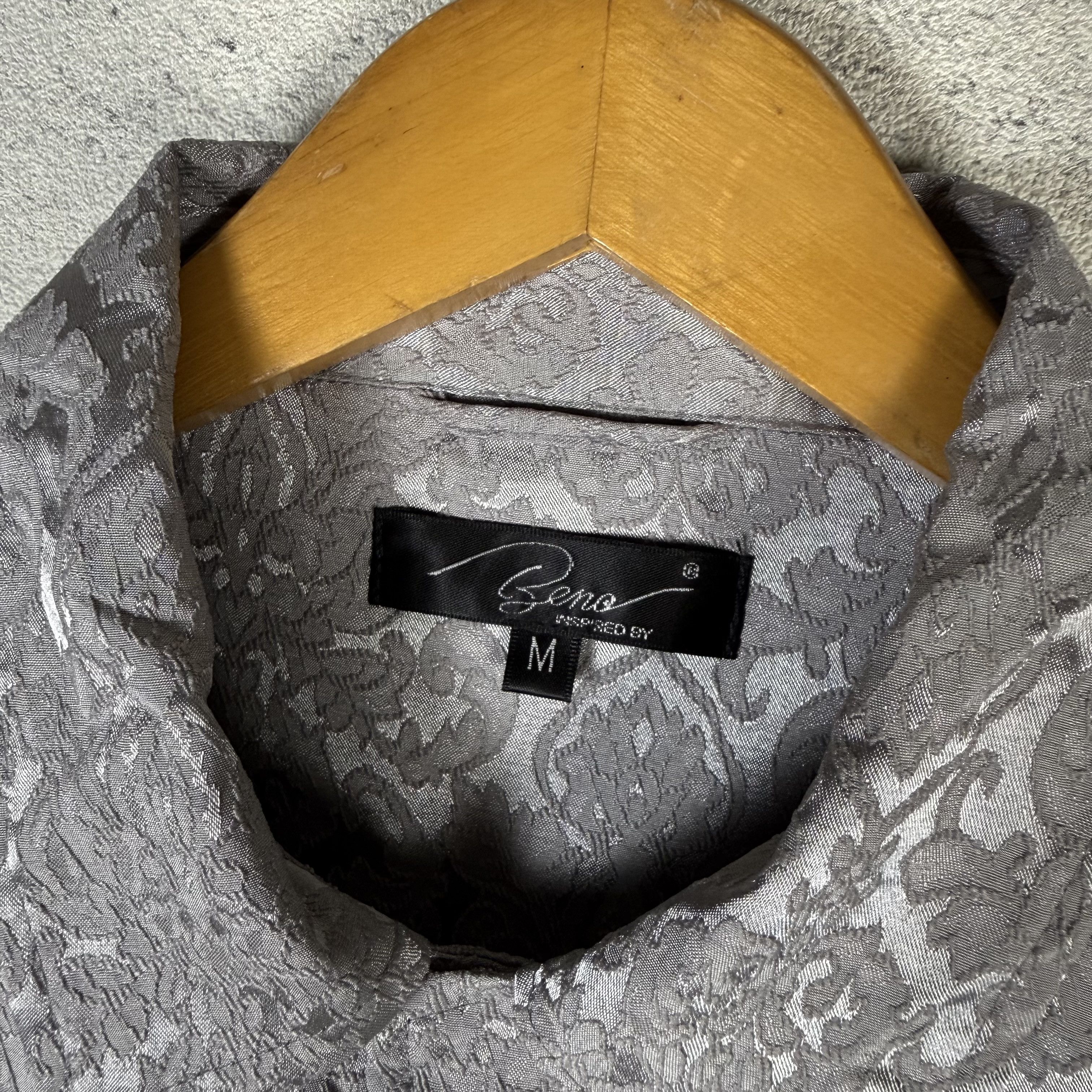Japanese Brand BENO Brocade Baroque Floral Jacquard Oversized Shirt Size US M / EU 48-50 / 2 - 8 Thumbnail