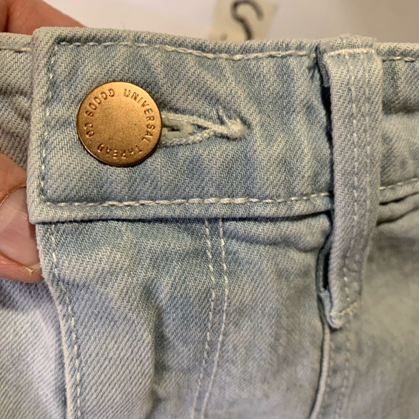Vintage Vintage Women's Jean Shorts 2/26 High Rise Midi 90s Retro Casual Denim 29x3.5 Stretch Blue Women's Size 26" / US 2 / IT 38 - 7 Thumbnail