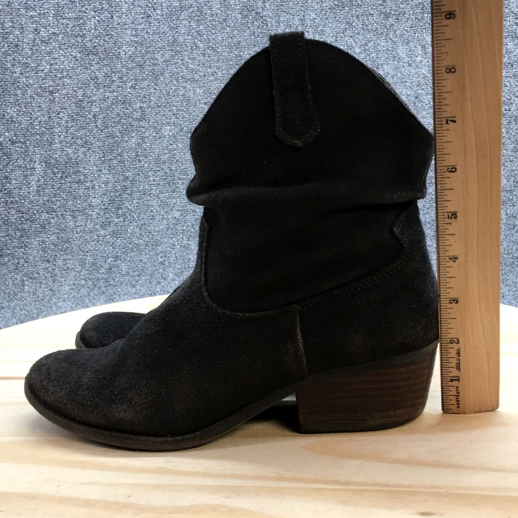 Vintage White Mountain Western Boots Womens 8.5 M Slammin Gray Leather Pull On Block Size US 9 / IT 39 - 7 Thumbnail