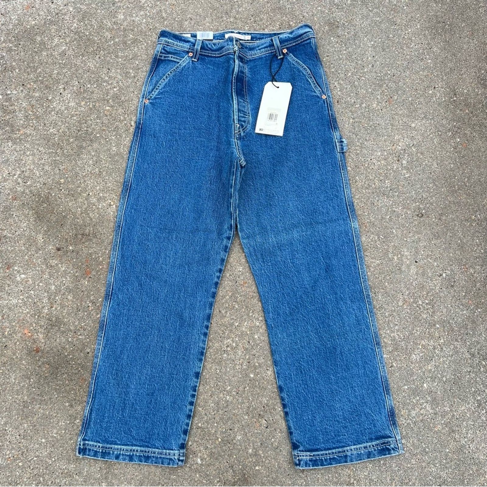 Levi's Levi’s Rib Cage Straight Ankle Jeans Utility Carpenter NWT Size 31" - 4 Thumbnail