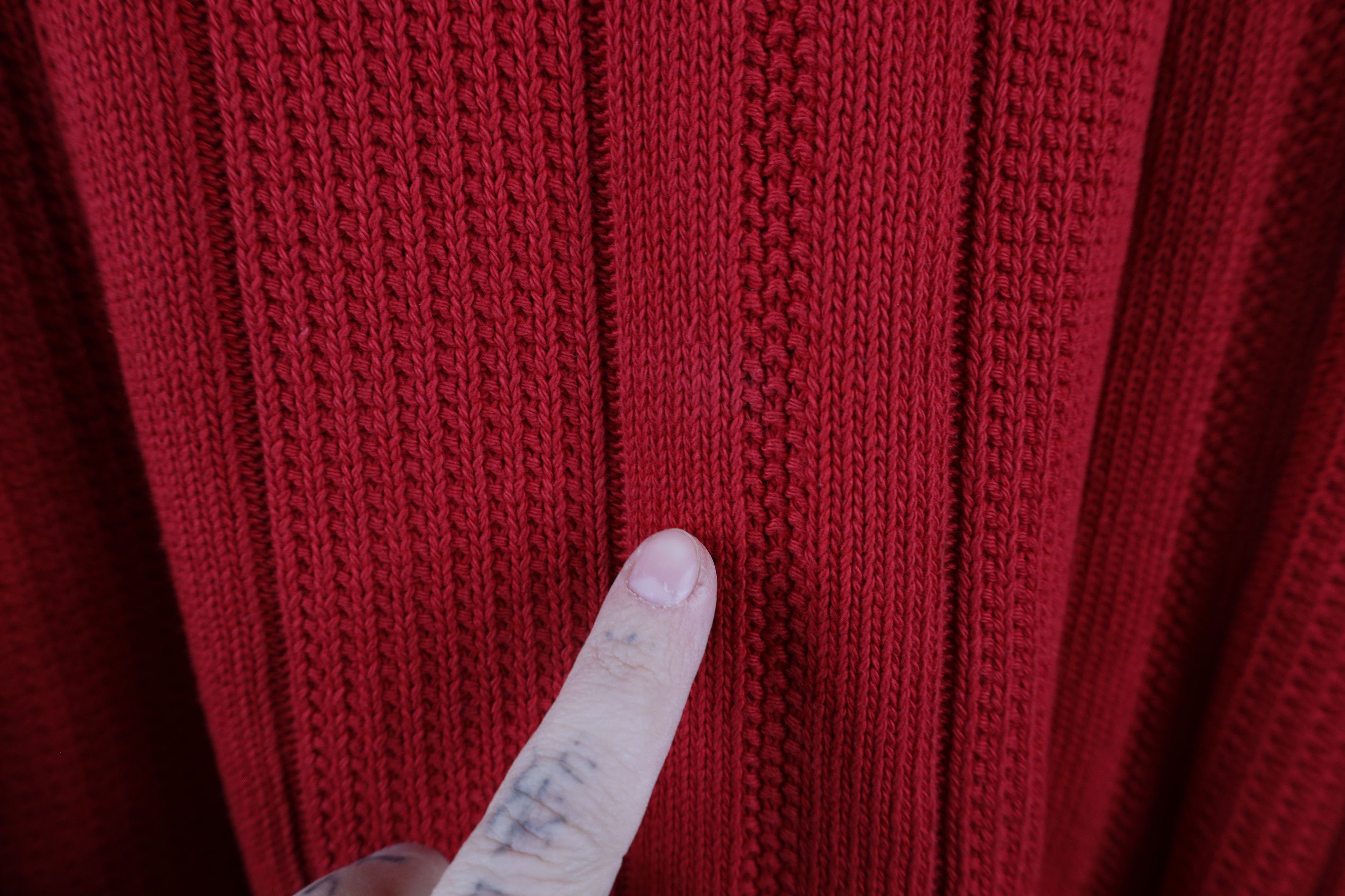 Vintage Vintage 90s Streetwear Framed Cotton Ribbed Knit Sweater Size US L / EU 52-54 / 3 - 4 Thumbnail