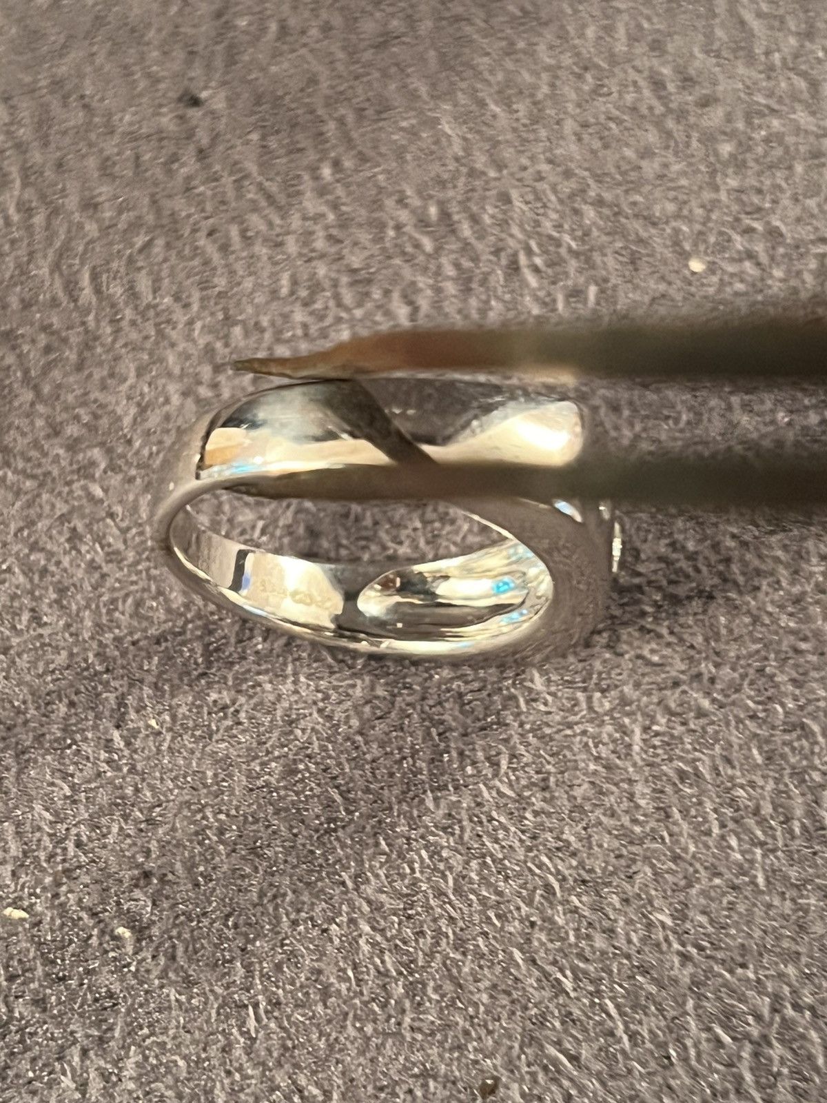 Vintage 3 Genuine Diamond Stoned Ring Size ONE SIZE - 4 Thumbnail