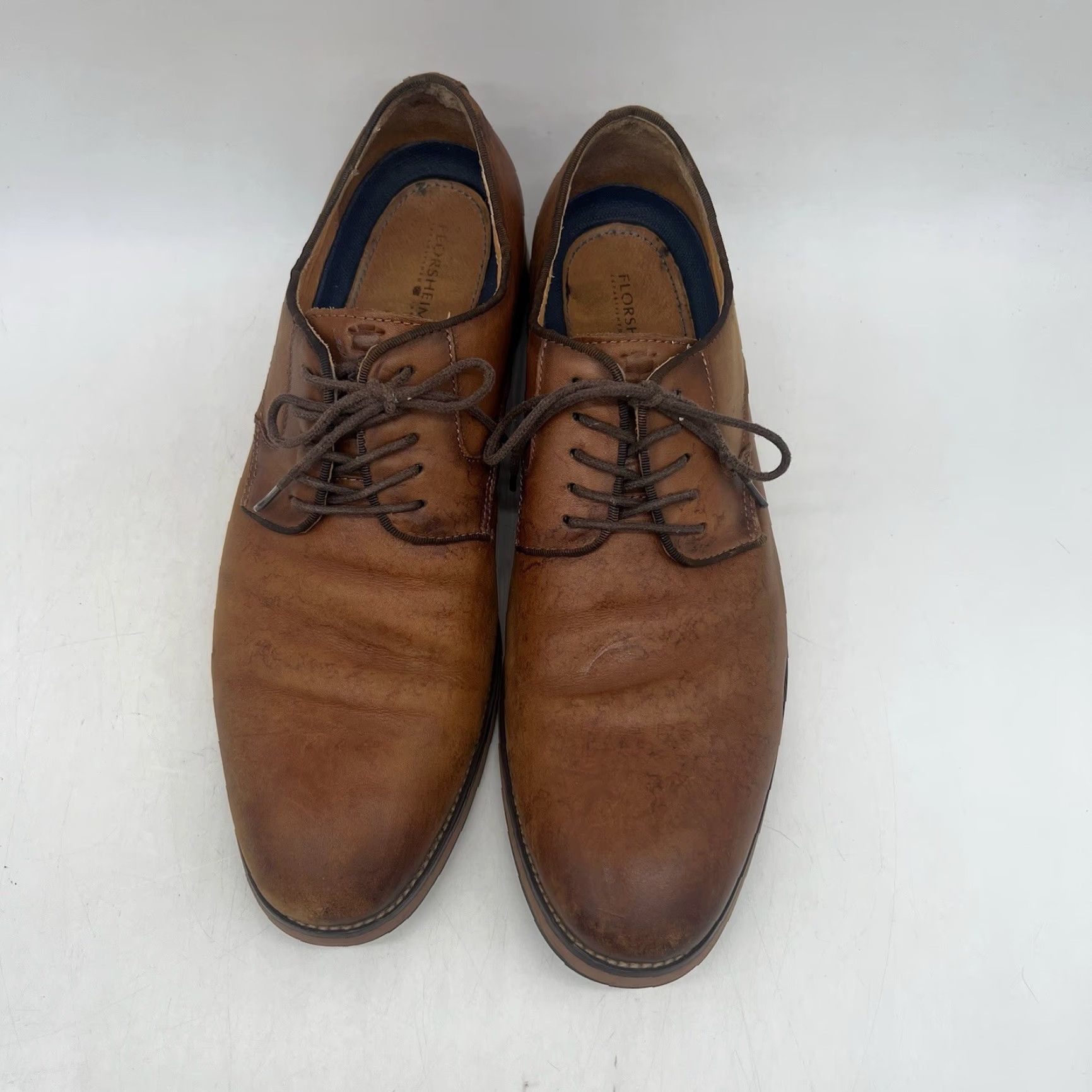 Florsheim Florsheim Cap Toe Shoes Leather Men’s 11.5 Brown Lace Oxford Casual Mens Size ONE SIZE - 3 Thumbnail