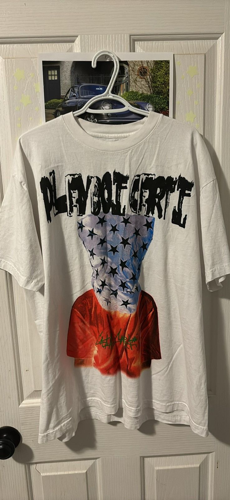 image of Band Tees x Playboi Carti Tour T Shirt in White, Men's (Size XL)