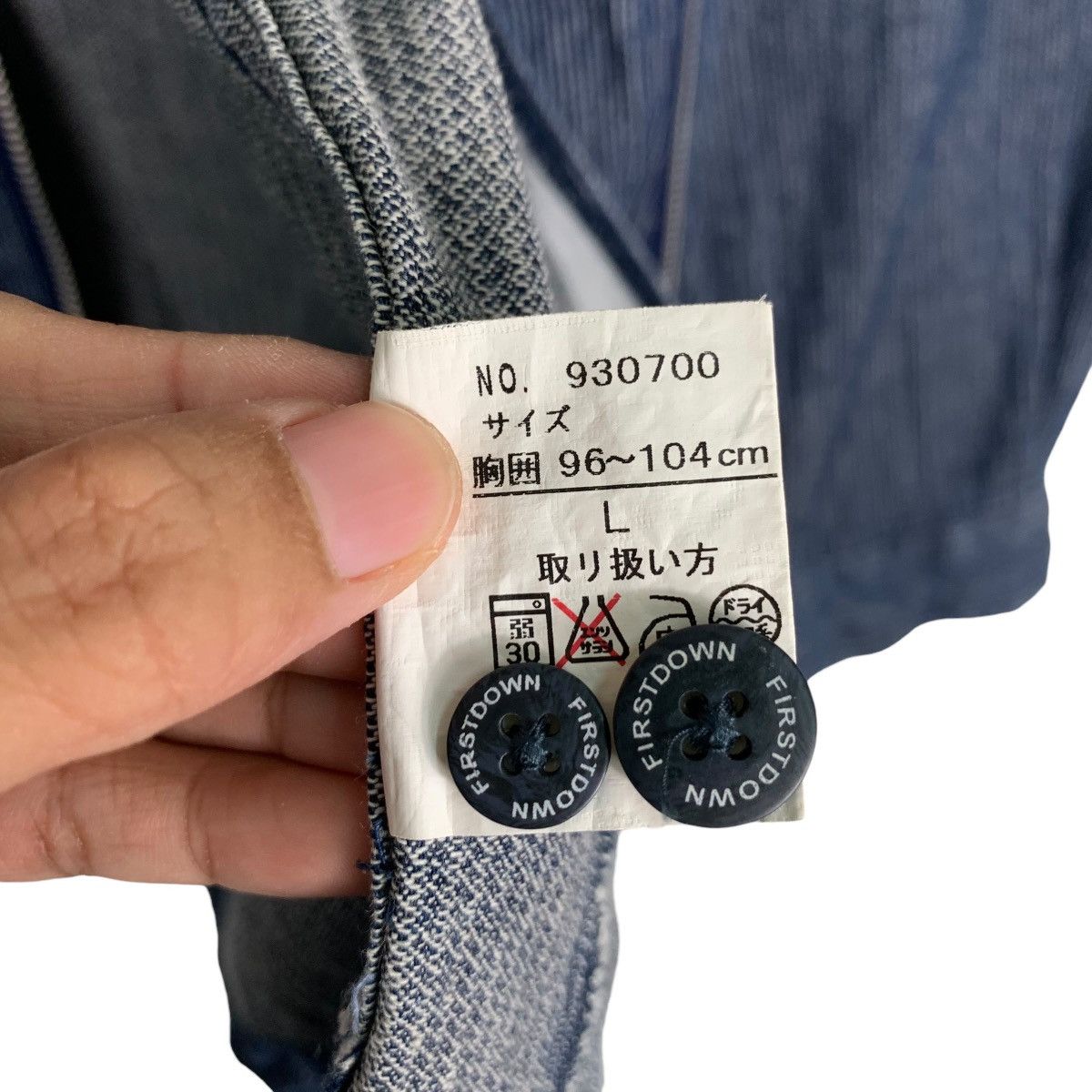 Japanese Brand FIRST DOWN Triumph Denim Casual Jacket #0884-C39 Size US L / EU 52-54 / 3 - 17 Thumbnail