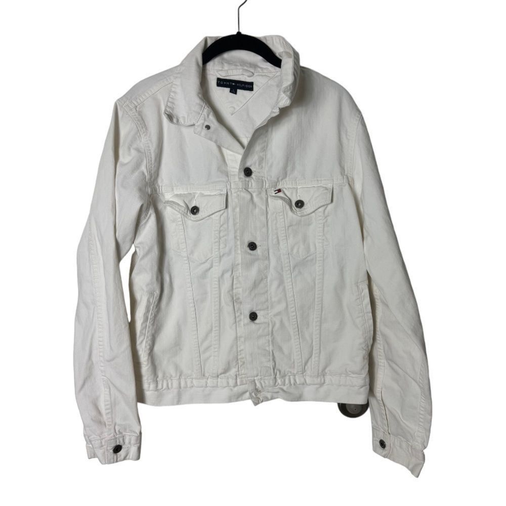Tommy Hilfiger Tommy Hilfiger SZ 8 white button front jacket Size M / US 6-8 / IT 42-44 - 1 Thumbnail