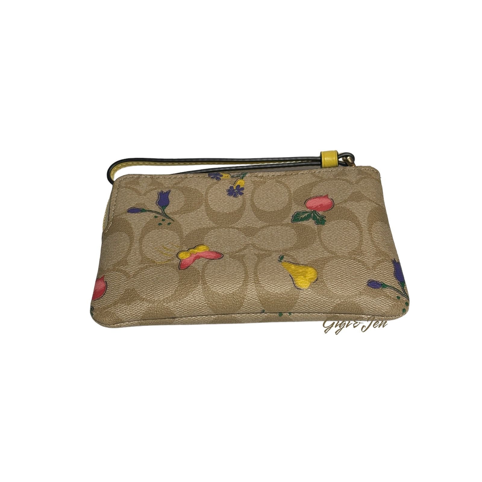 Coach Coach Corner Zip Wristlet Signature Canvas W/ Dreamy Veggie Size ONE SIZE - 5 Thumbnail