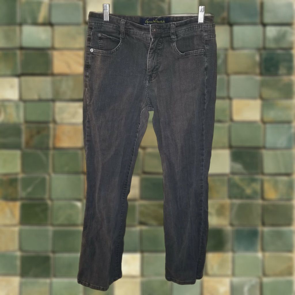 Gloria Vanderbilt GLORIA VANDERBILT Womens Black Straight Jeans Size 10 Regular Size 32" / US 10 / IT 46 - 1 Thumbnail