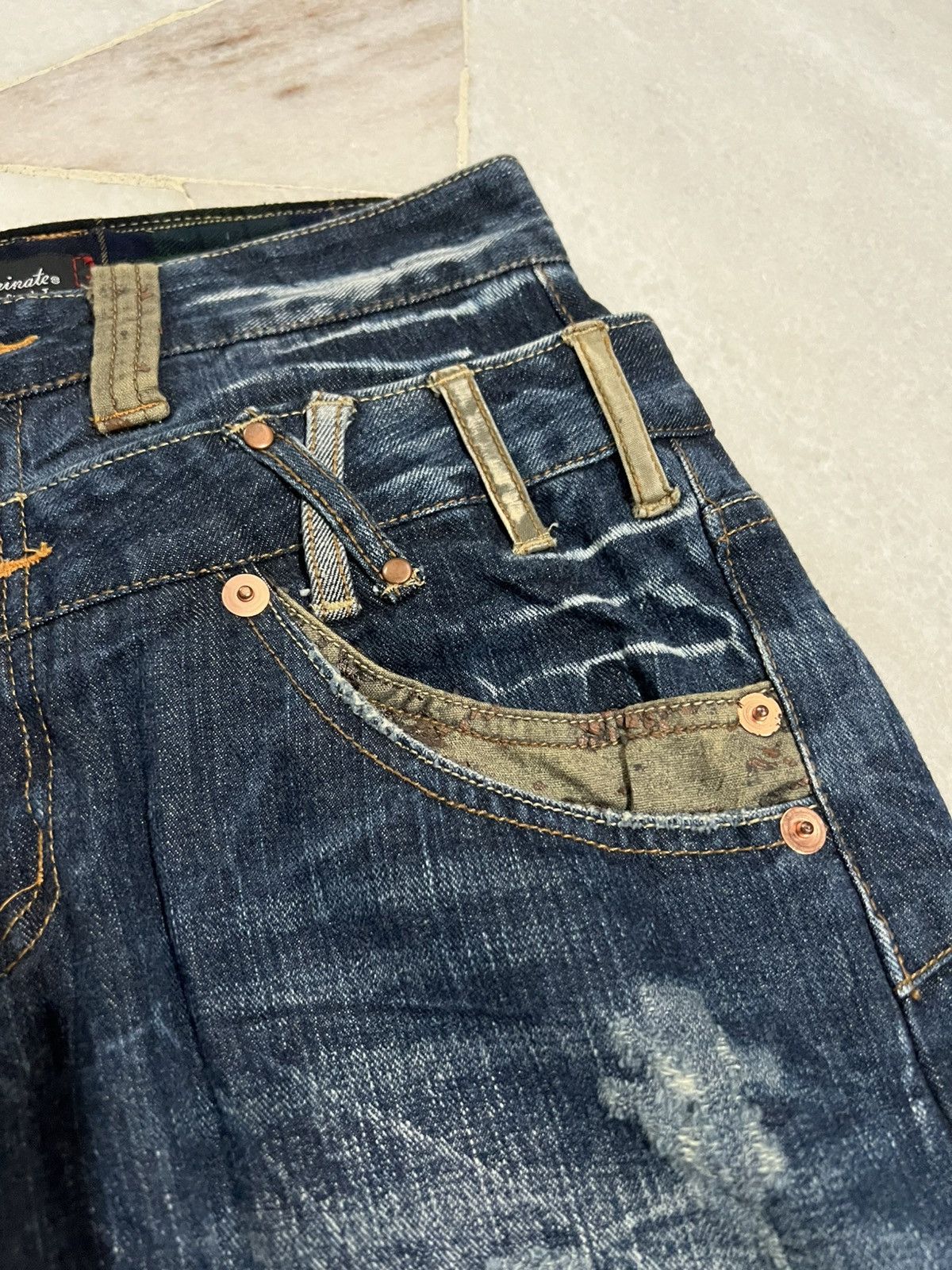 If Six Was Nine × Japanese Brand × Le Grande Bleu (L.G.B.) ✈️Double Waist✈️90’s Dominate Handcrafted Claw Jean Size US 29 - 10 Thumbnail