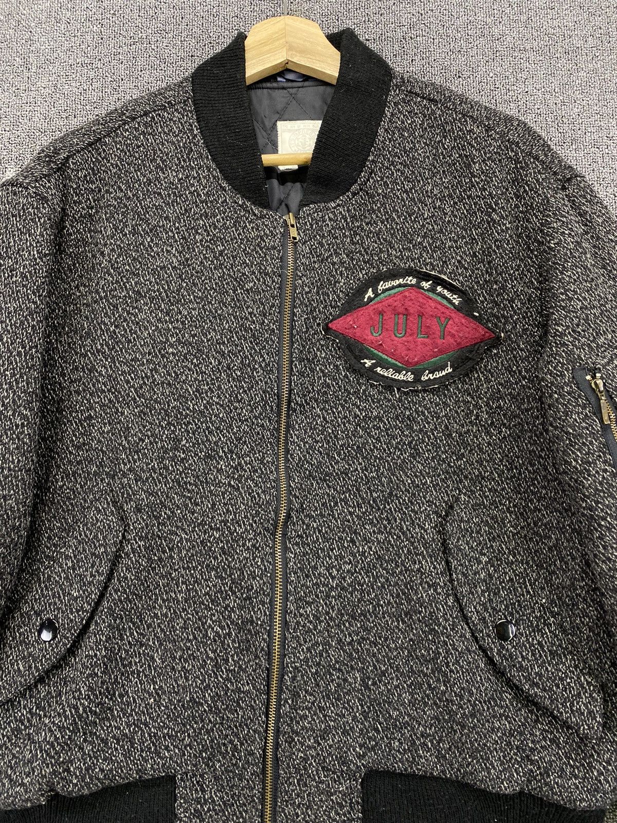 Japanese Brand Vintage July by Haward Wool Bomber Jacket Size US M / EU 48-50 / 2 - 5 Thumbnail
