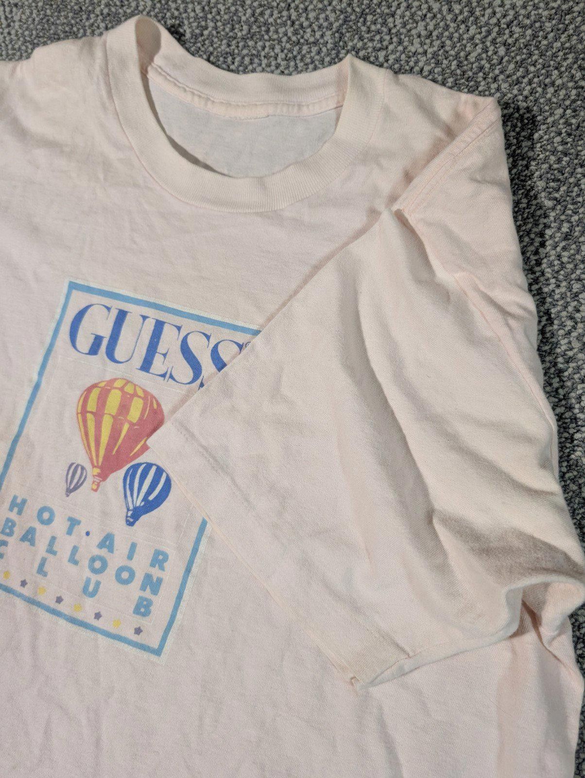 Guess 90s Pink GUESS Hot Air Balloon Club Graphic Print Crop Top Size XL / US 12-14 / IT 48-50 - 2 Thumbnail