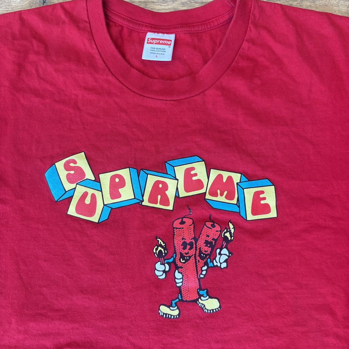 Supreme Supreme Dynamite Tee Red Size US L / EU 52-54 / 3 - 2 Thumbnail