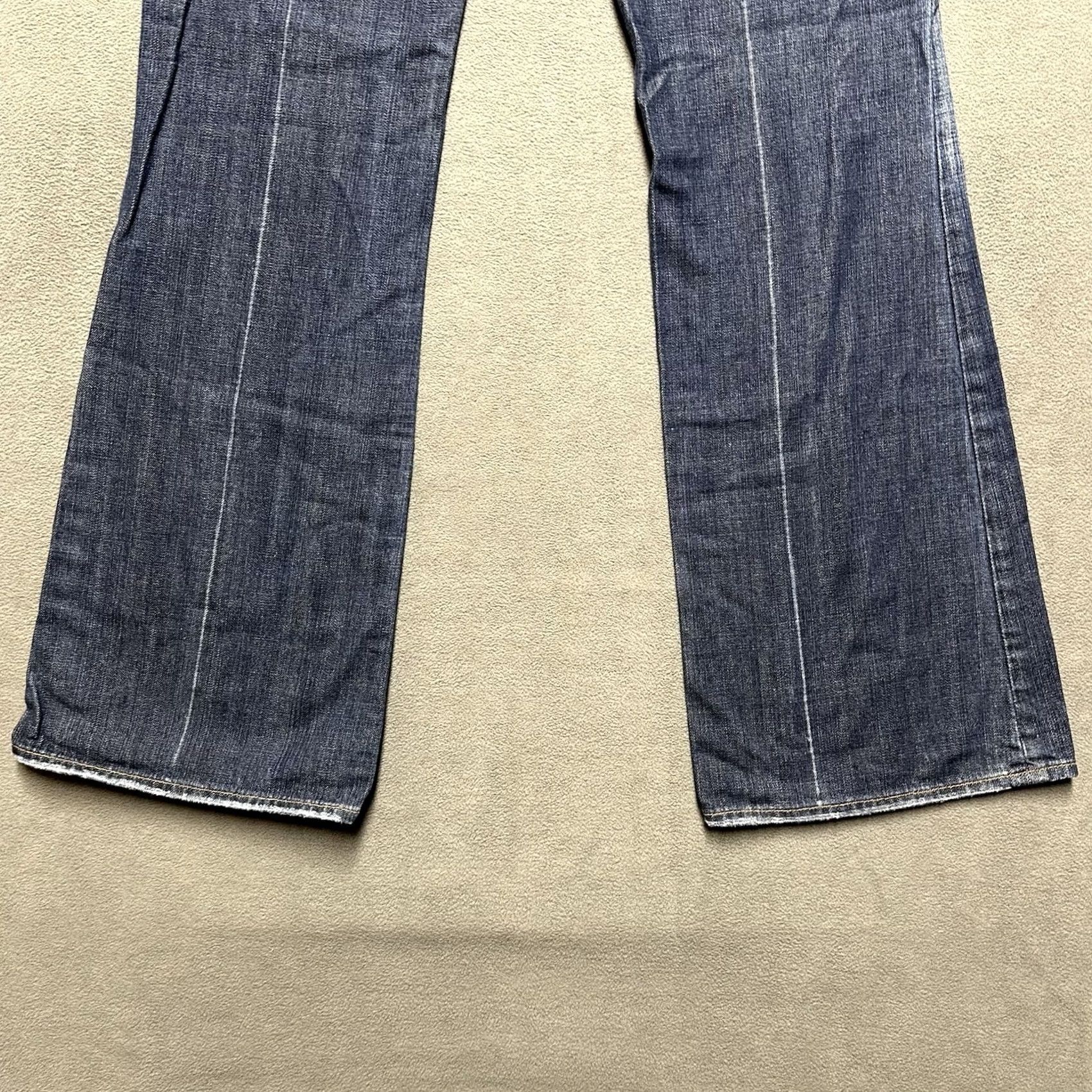 7 For All Mankind 7 For All Mankind Jeans Womens 30 Blue Denim Flared 31in Inseam 31in Waist Distressed Pockets Regular Rise 8.5" - Womens Jeans Size 24" / US 00 / IT 34 - 6 Thumbnail