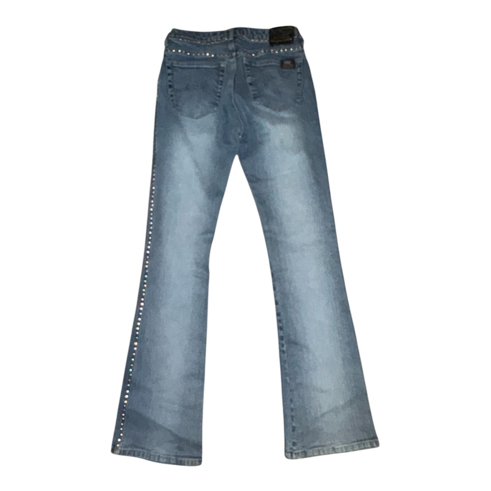Other Parasuco Low Rise Flare Studded Jeans Sz 26 Vintage Y2K Size 26" / US 2 / IT 38 - 2 Thumbnail