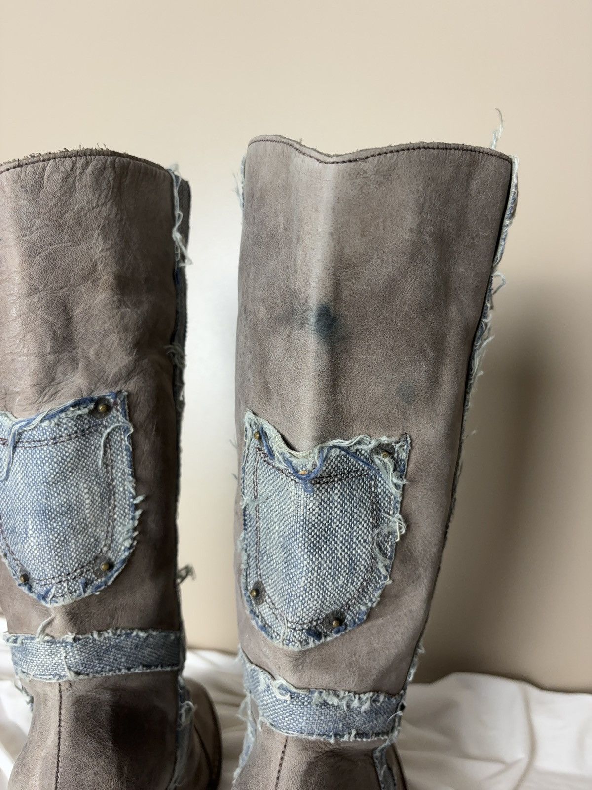 Vintage Destroy 90s rare vintage high boots western style shoes Size US 9 / IT 39 - 18 Thumbnail