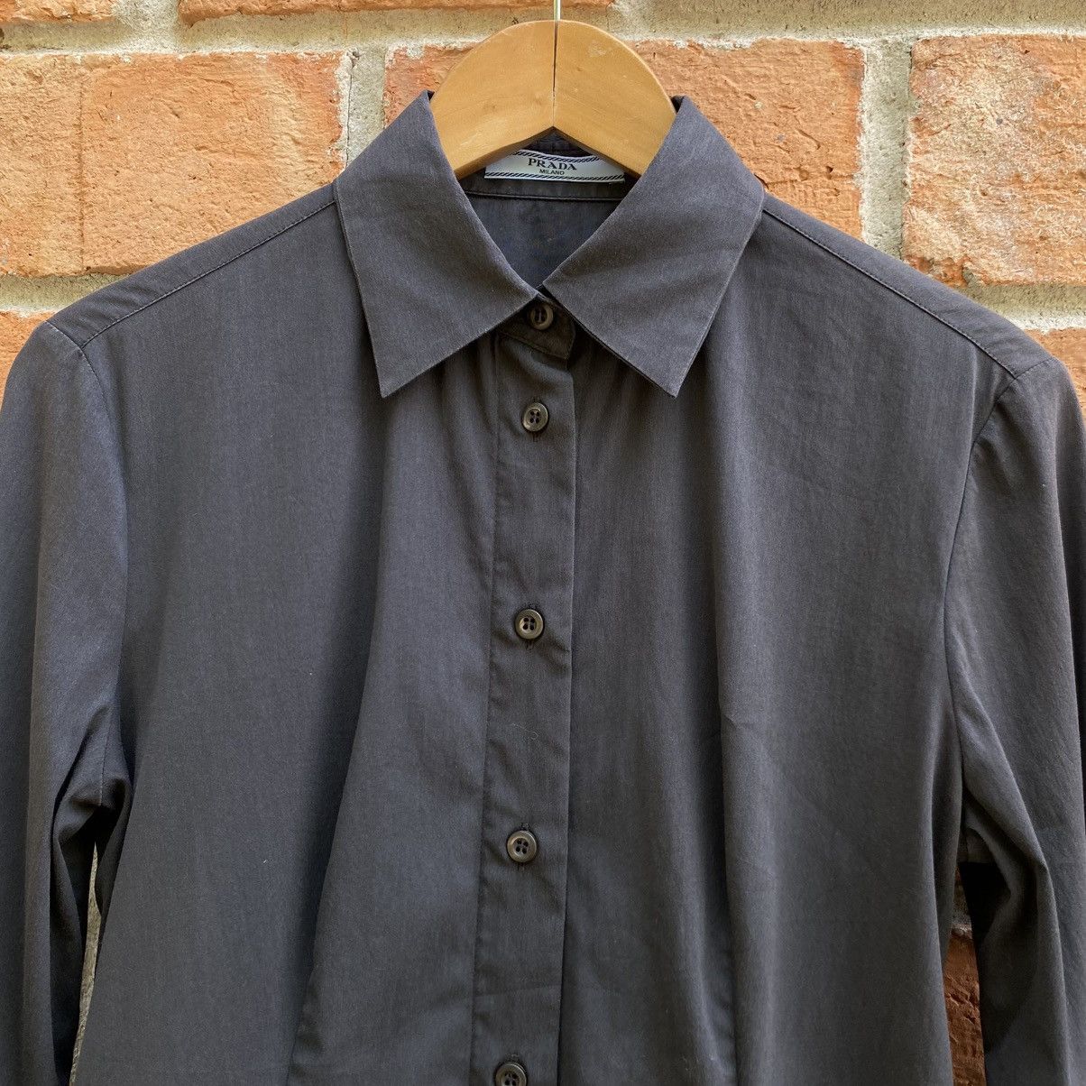 Prada Prada Elegant Black Fitted Long-Sleeve Shirt Size XS / US 0-2 / IT 36-38 - 19 Thumbnail