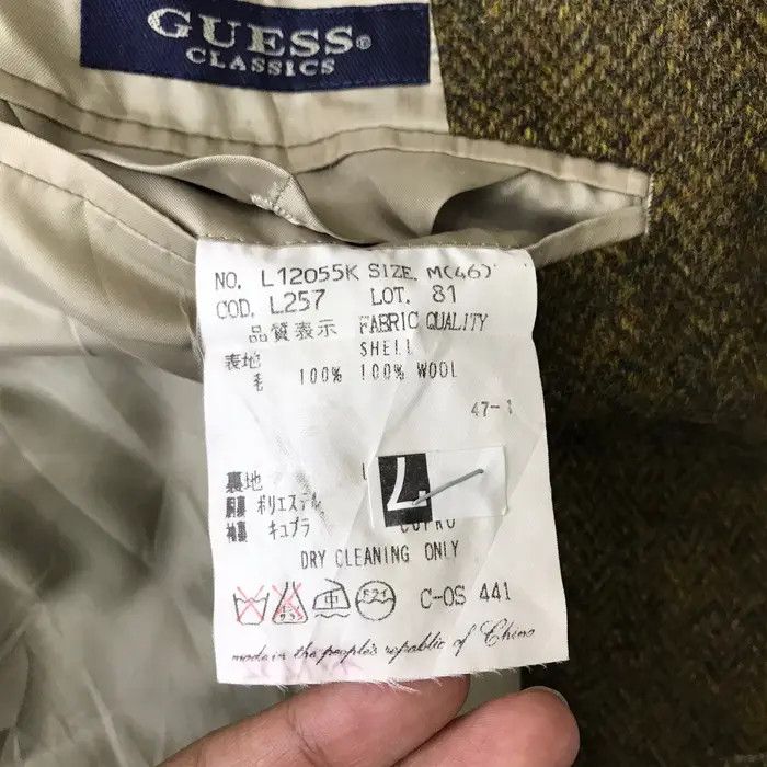 Guess Vtg GUESS CLASSICS USA 3 Button Blazer Sport Coat Suit Wool Size 40R - 6 Thumbnail