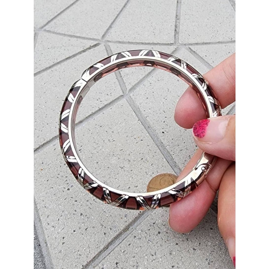 Designer Angelique De Paris Bamboo Thin Sterling Silver Bracelet Size ONE SIZE - 4 Thumbnail