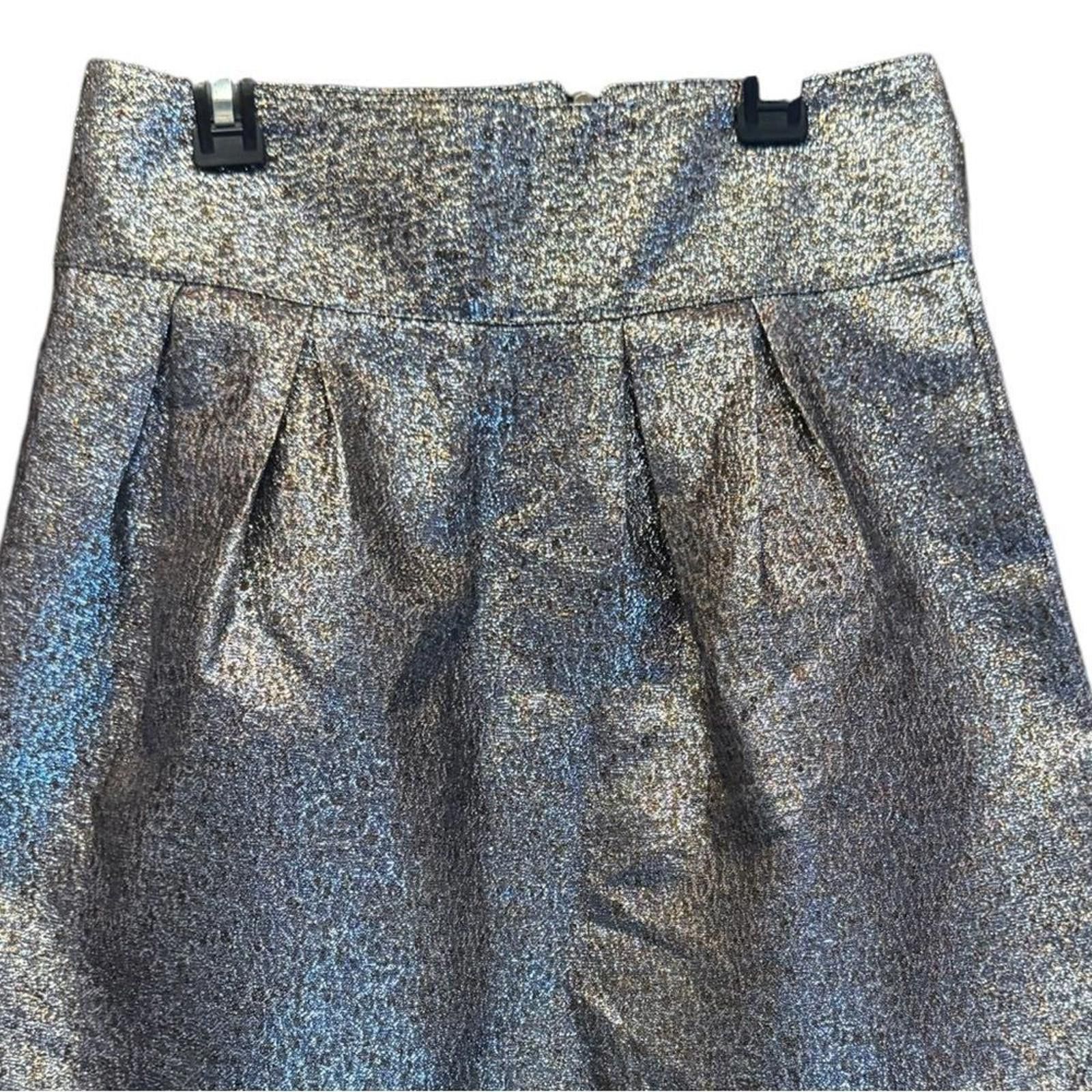 Designer 213Industry. Metallic Zipper Mini Skirt. Size Medium. Size 32" / US 10 / IT 46 - 4 Thumbnail