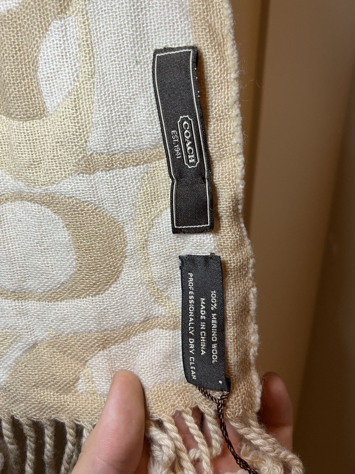 Coach Vintage Coach reversible monogram wool scarf Size ONE SIZE - 3 Thumbnail