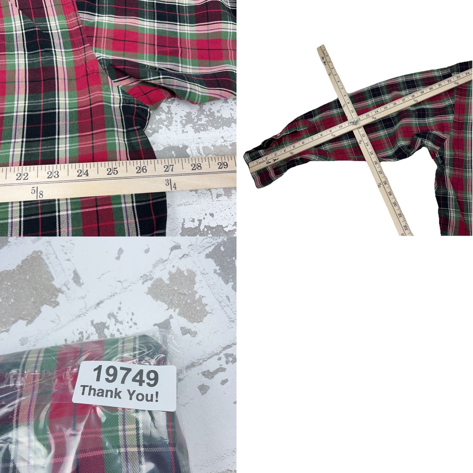 Ralph Lauren Ralph Lauren Plaid Flannel Button-Up Shirt Men XL Red Green Casual Modern Size 46R - 8 Thumbnail
