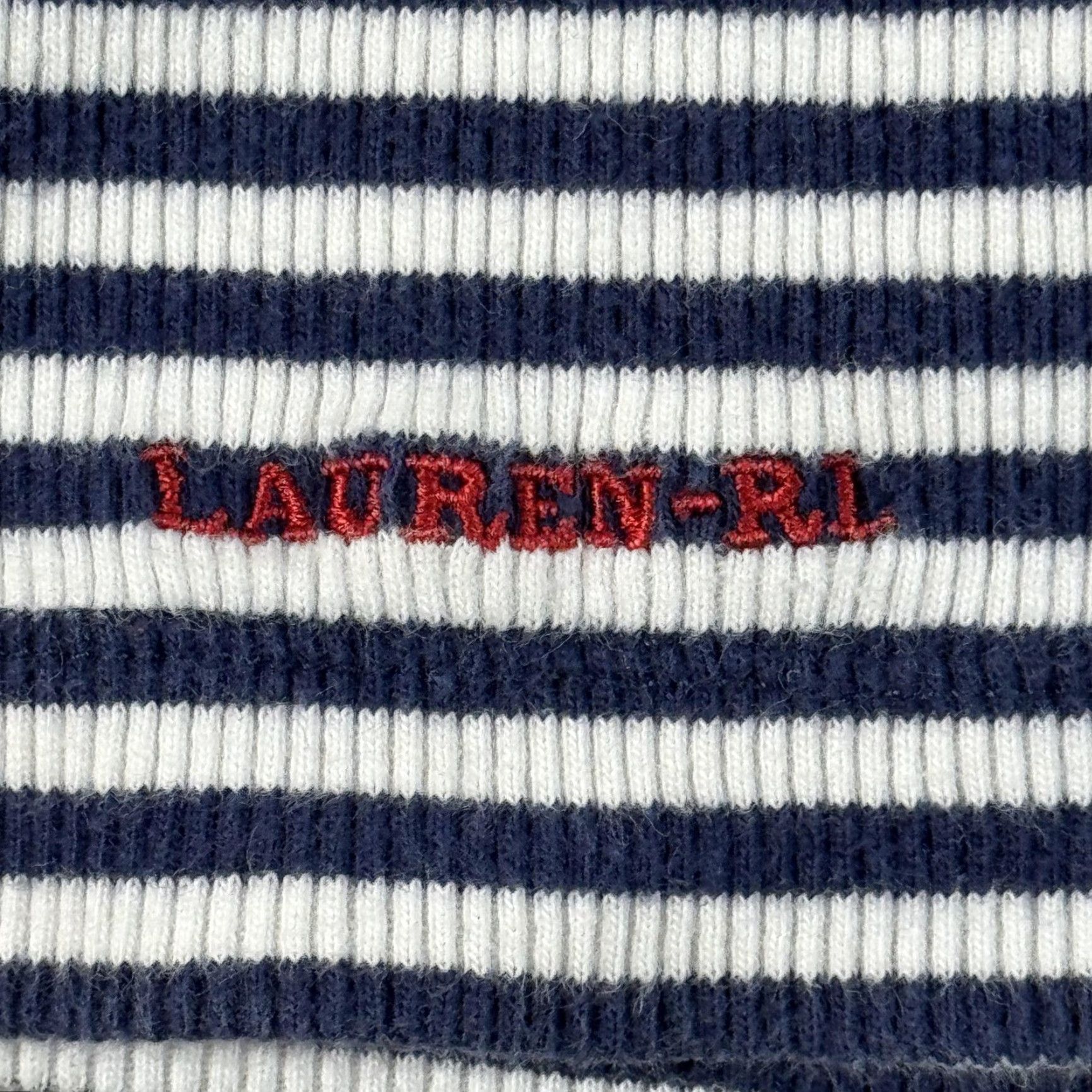 Ralph Lauren VINTAGE Lauren Ralph Lauren Shirt M Henley Ribbed Nautical Preppy Parisian Bella Swann Size M / US 6-8 / IT 42-44 - 3 Thumbnail