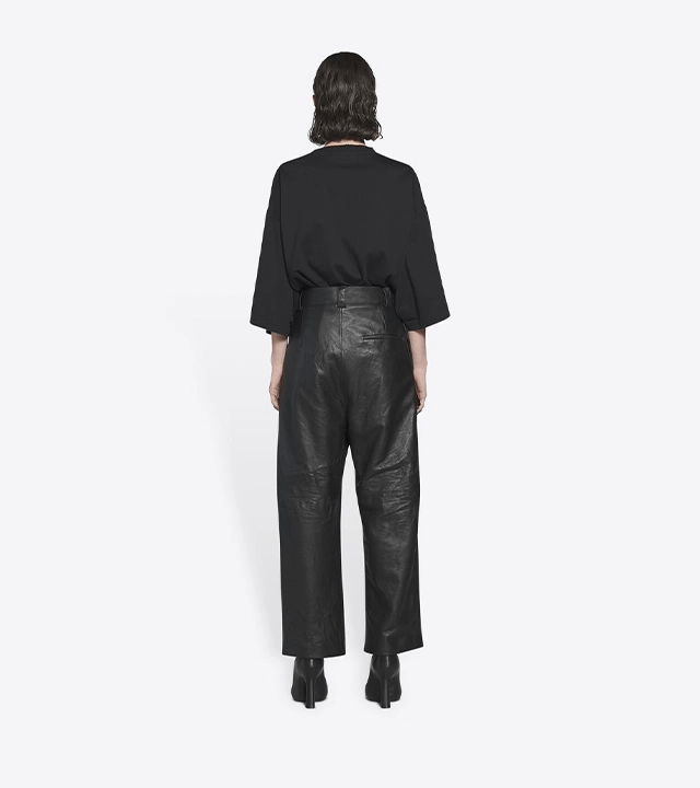 Balenciaga o1in1g1024 Cropped Pants in Black Size 27" / US 4 / IT 40 - 4 Thumbnail