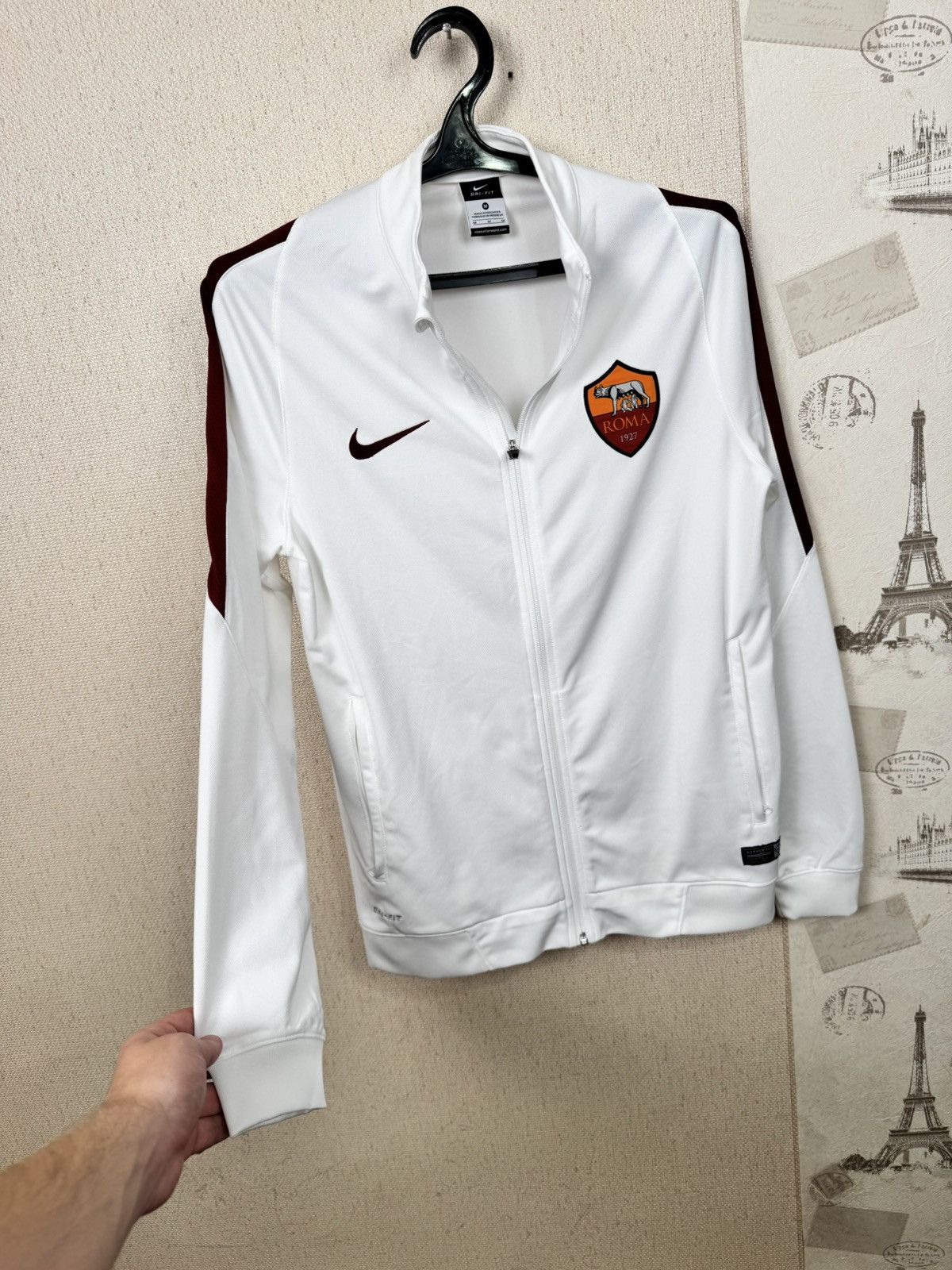 Nike Vintage Nike AS Roma Jacket Socer Full Zip Track M Blokecore Size US M / EU 48-50 / 2 - 14 Thumbnail