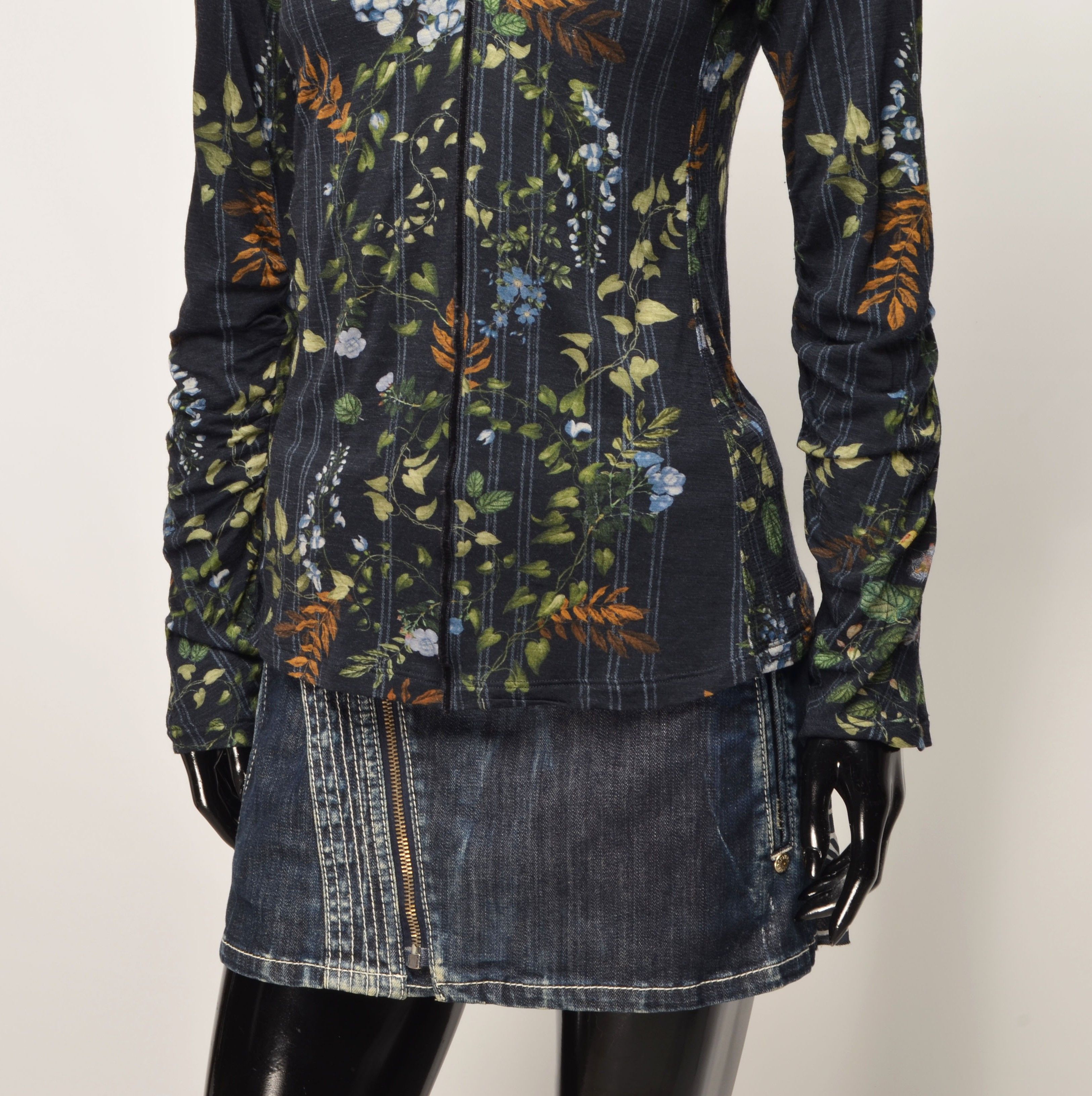 Other High Use Claire Campbell Floral Mesh Turtleneck Top Size M / US 6-8 / IT 42-44 - 3 Thumbnail