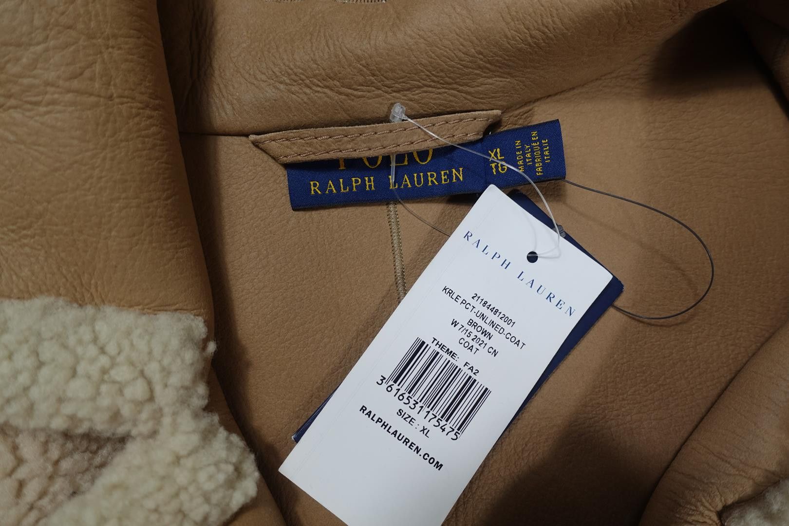 Polo Ralph Lauren Polo Ralph Lauren Coat Jacket Leather Shearling Brown NWT XL Size XL / US 12-14 / IT 48-50 - 3 Thumbnail