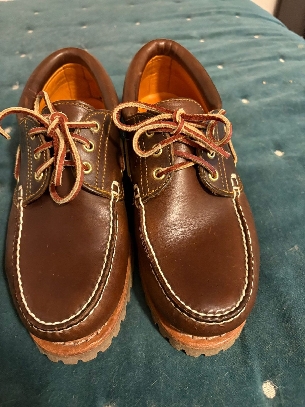 Timberland Timberland Authentic 3-Eye Lug Handsewn Boat Shoe 3003 Size US 8.5 / EU 41-42 - 1 Thumbnail