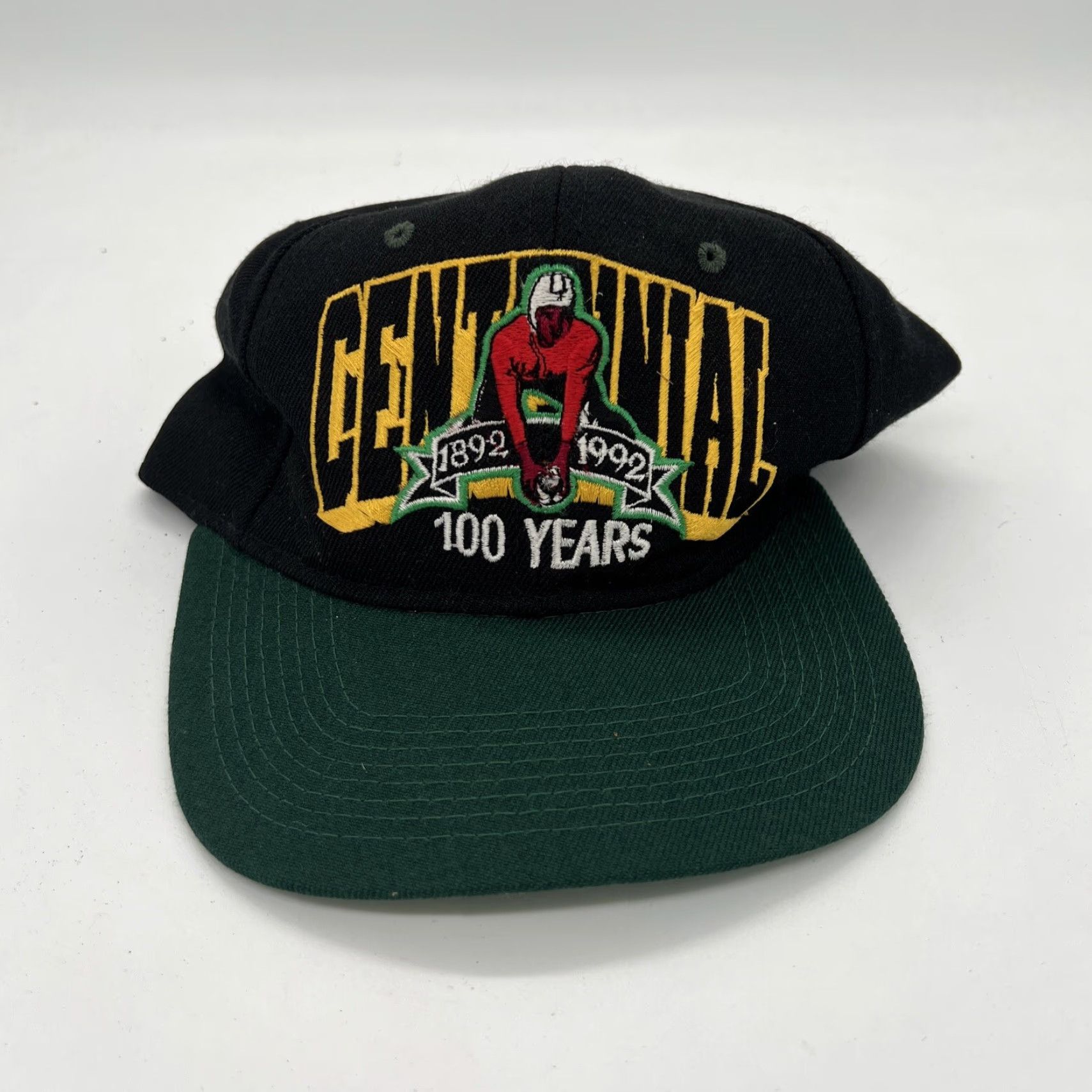 Vintage VINTAGE HaT Black College Football Hat 1992 Centennial NOS 90s Snapback Cap Adjustible/ Adjustable Size ONE SIZE - 2 Thumbnail