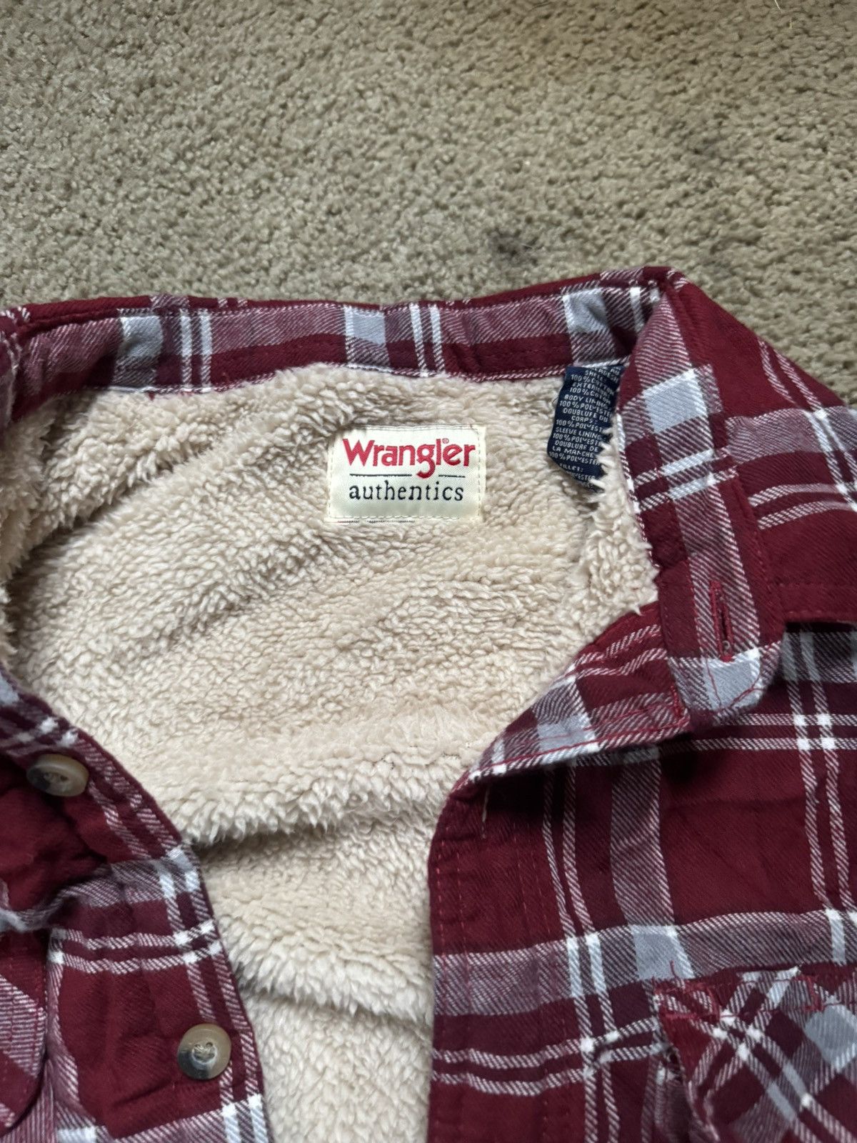 Wrangler Wrangler Authentic Fur Lined Flannel Size US L / EU 52-54 / 3 - 5 Thumbnail