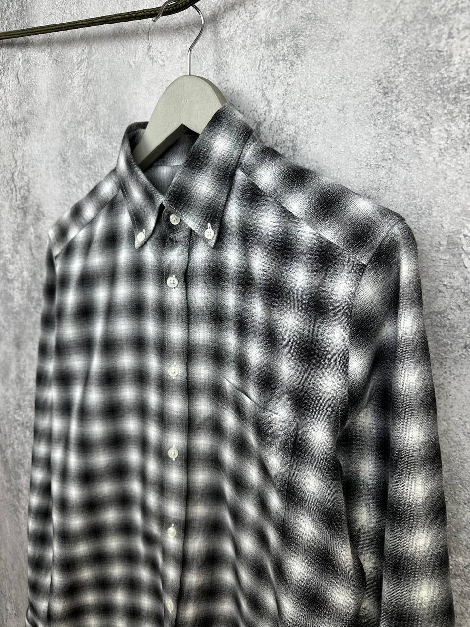 Reiss REISS Firenze Blurred Check Print Slim Fit Sport Shirt Size US S / EU 44-46 / 1 - 5 Thumbnail