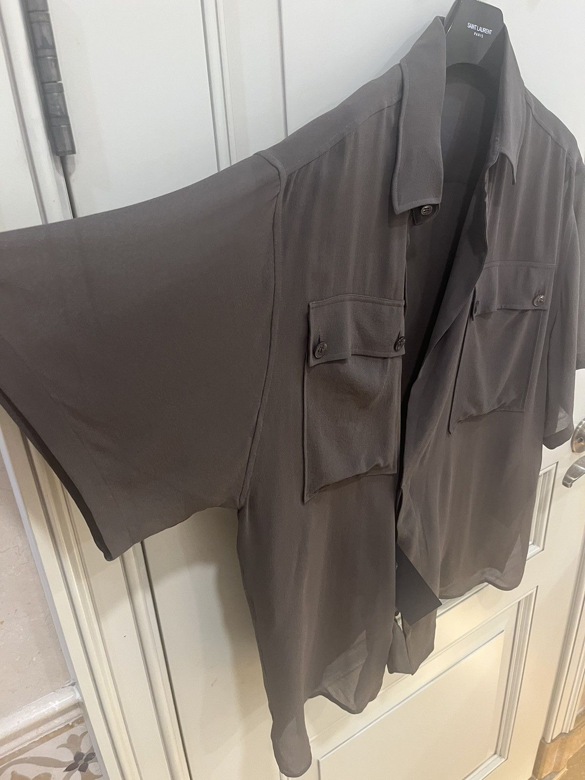 Saint Laurent Paris silk short sleeve shirt.collar size39 Size US M / EU 48-50 / 2 - 10 Thumbnail