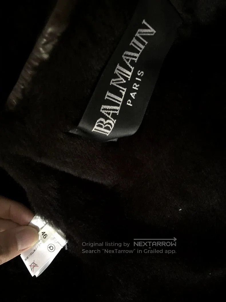 Balmain balmain fur collar leather jacket men. Size US M / EU 48-50 / 2 - 6 Thumbnail