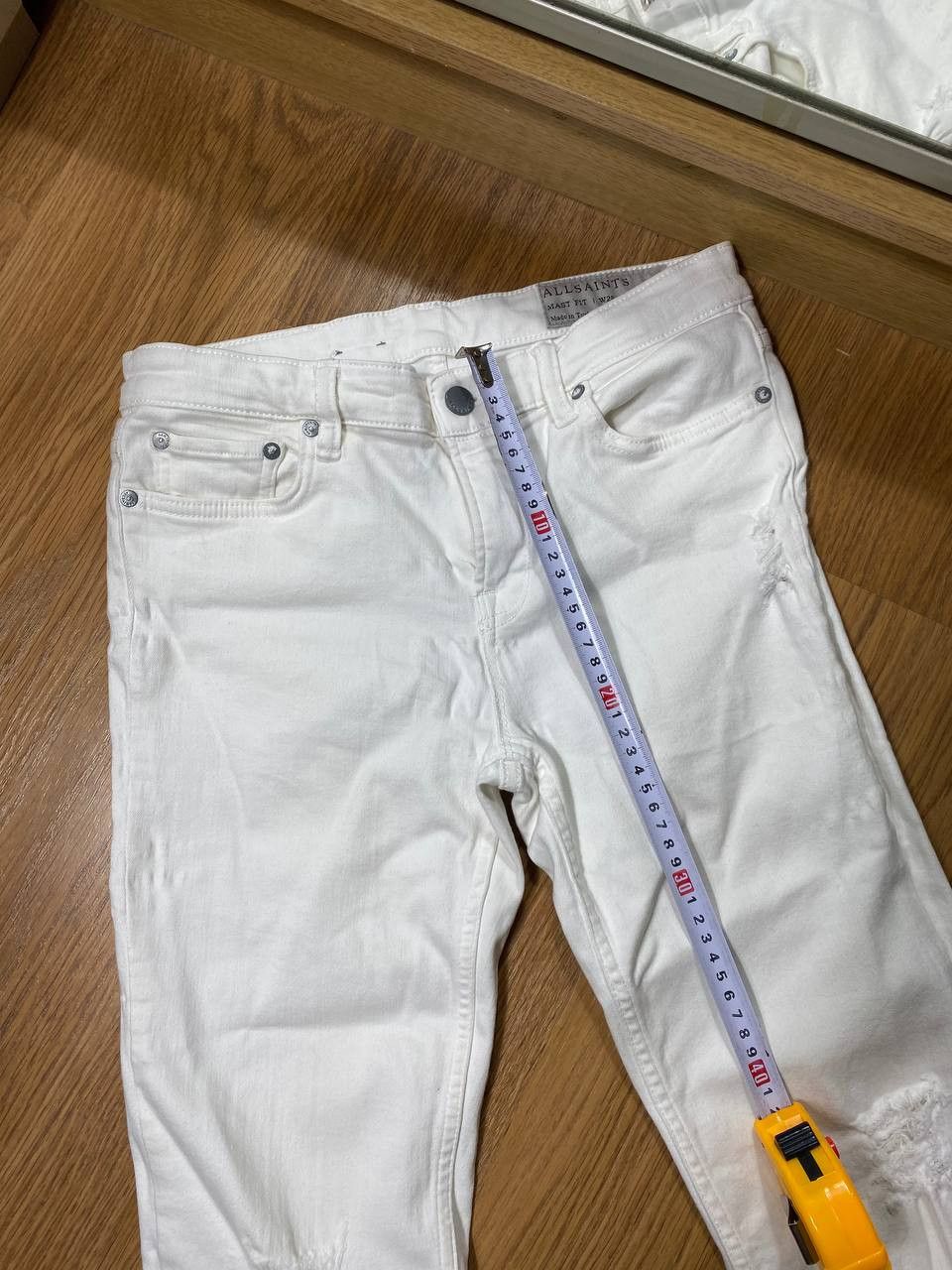 Allsaints × Japanese Brand Crazy Crash Dirty Baggy Faded Jean Japan Avant Garde Style Size US 28 / EU 44 - 5 Thumbnail
