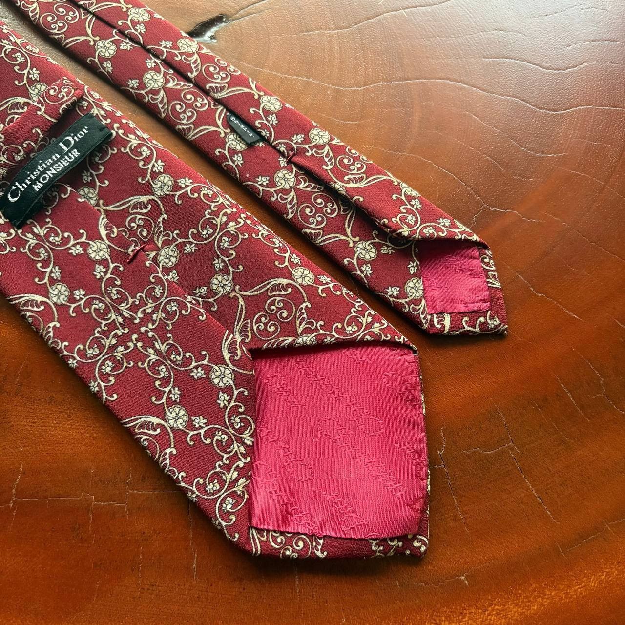 Christian Dior Monsieur Vintage Christian Dior Monsieur Silk Floral Pattern Neck Tie Size ONE SIZE - 5 Thumbnail