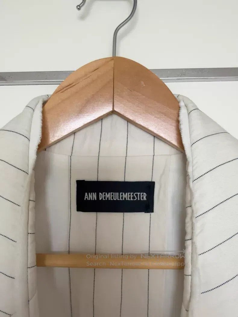 Ann Demeulemeester Ann Demeulemeester Beige striped suit Size 54R - 7 Thumbnail