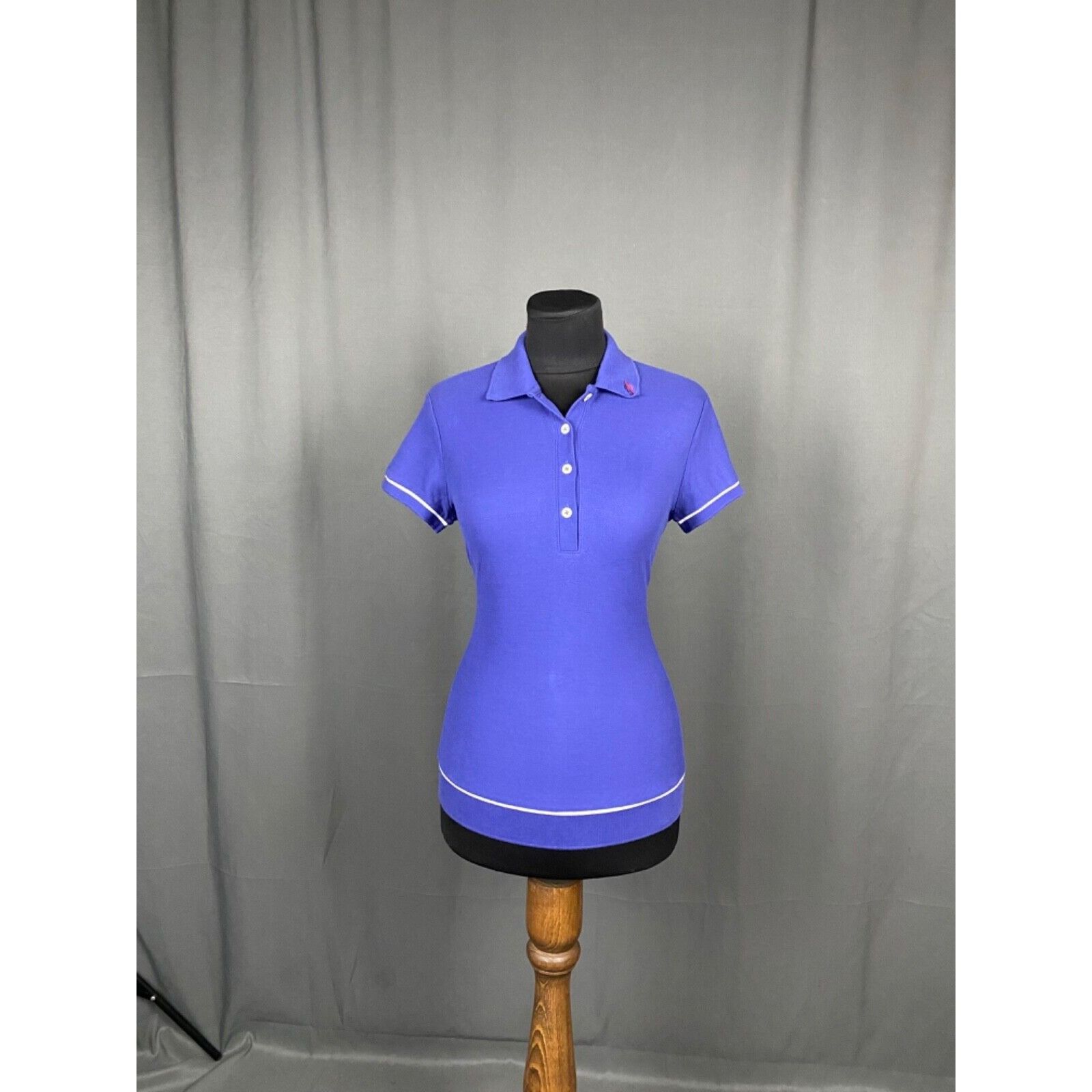 Moncler Moncler Women's Blue Polo T-Shirt Size XS Size XS / US 0-2 / IT 36-38 - 3 Thumbnail