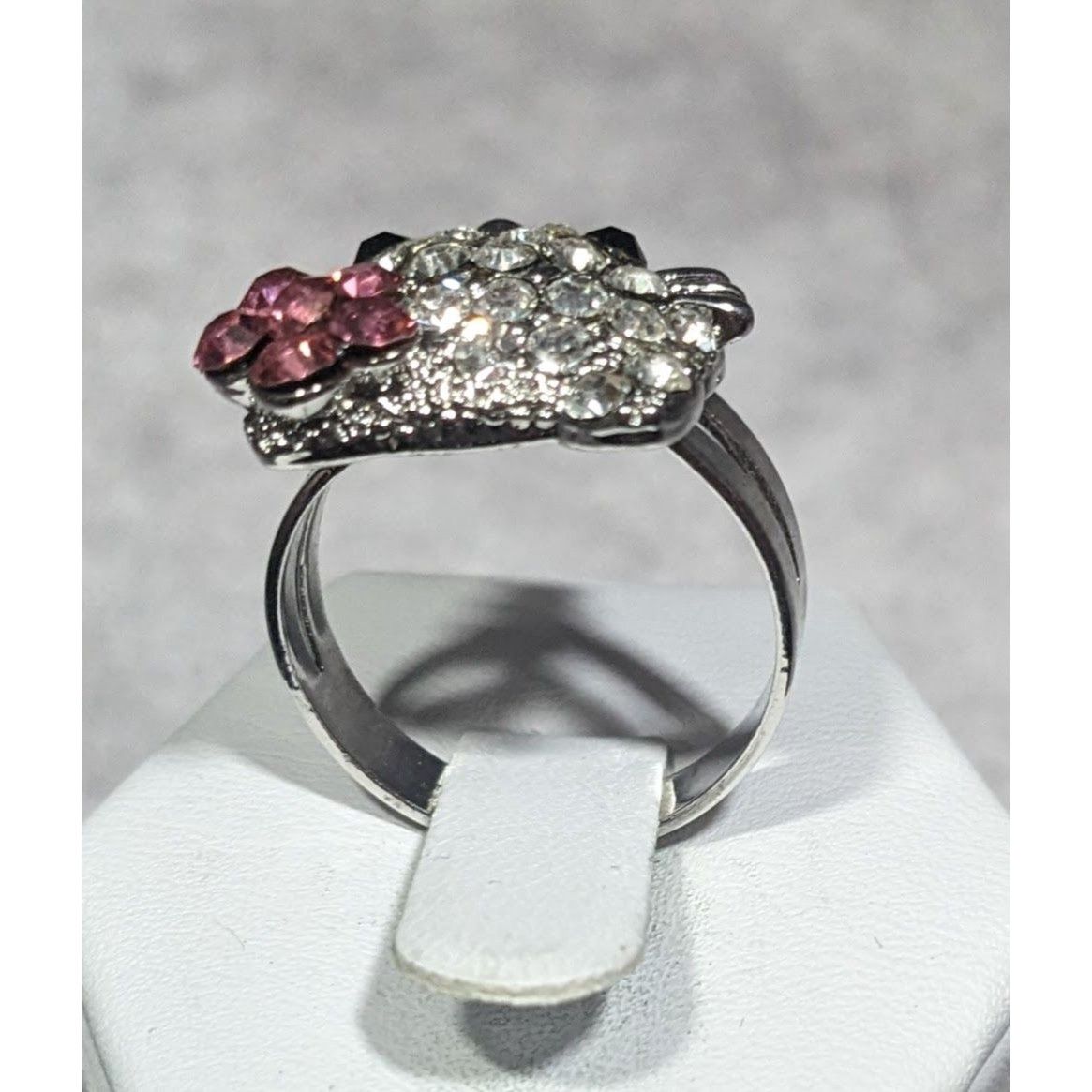 Other Coquette Glam Cute Kitten Rhinestone Adjustable Ring Size 8 Size ONE SIZE - 5 Thumbnail
