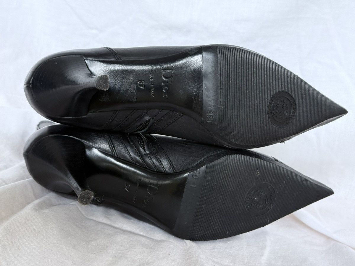 Dior Dior Buckle Black Leather biker Ankle Boots Pointed Toe Size US 7 / IT 37 - 11 Thumbnail