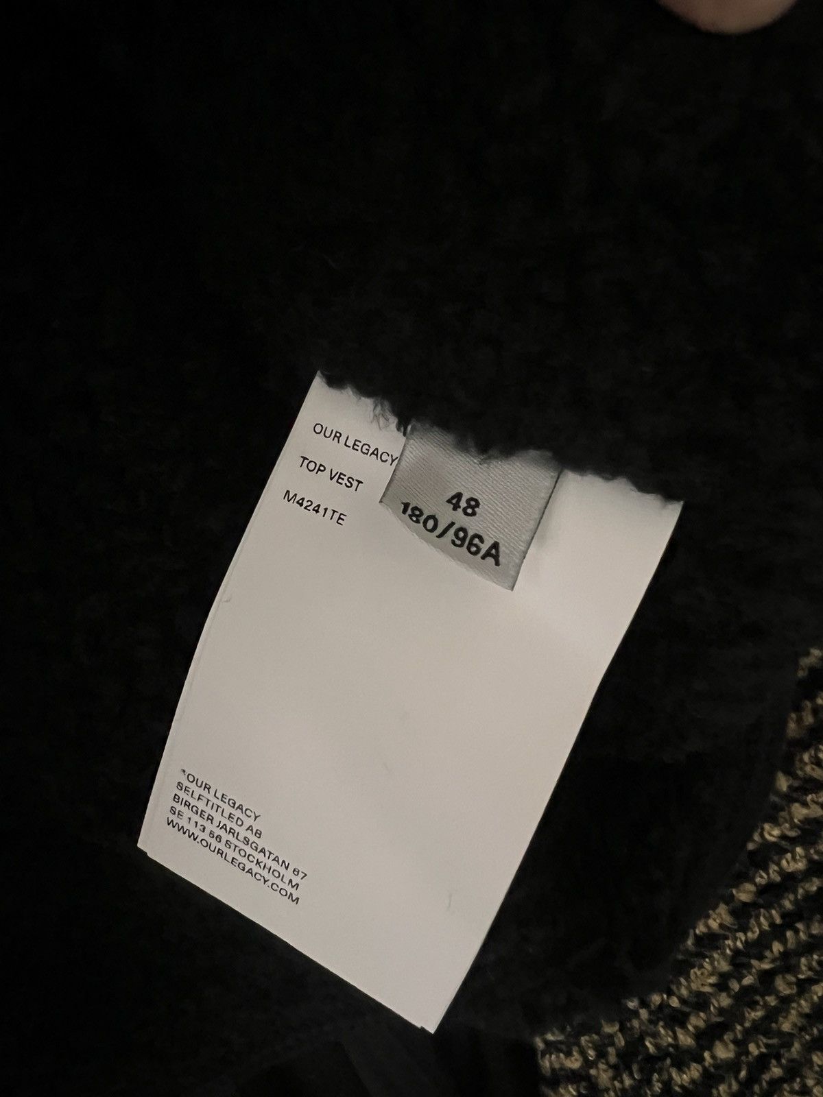 Our Legacy Top Vest Black Boucle Size US M / EU 48-50 / 2 - 4 Thumbnail