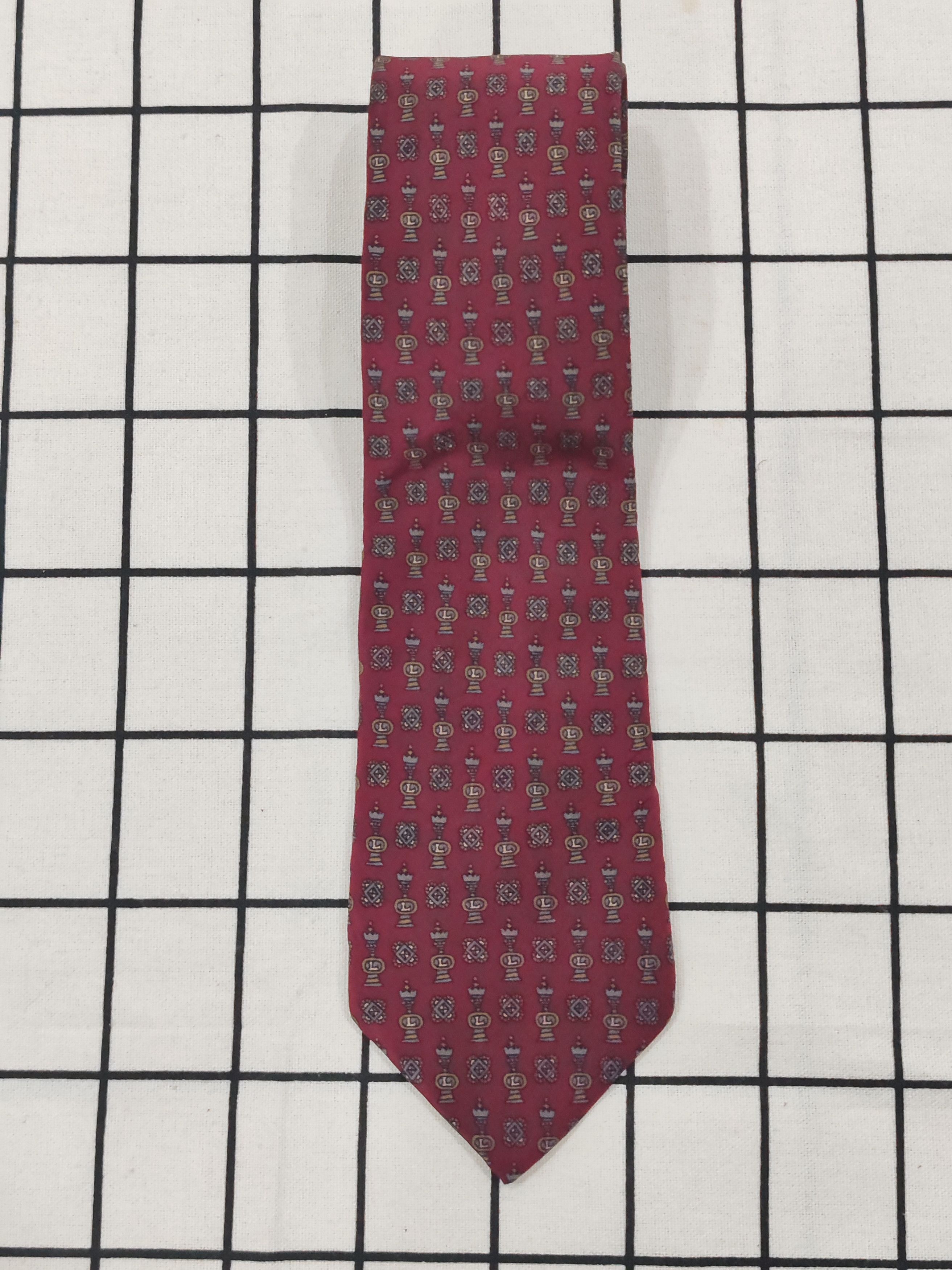 Lanvin LANVIN PARIS IWRYHIOR Necktie Maroon Pure Silk for Men Size ONE SIZE - 1 Thumbnail