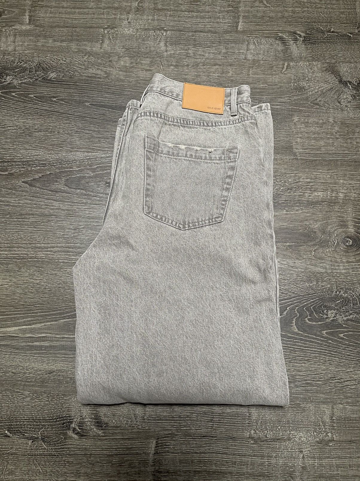Cole Henry × basketcase gallery Cole Henry Washed Denim Jeans Light Grey Baggy V1 Size US 35 - 6 Thumbnail